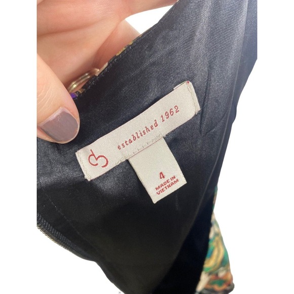 Dressbarn Dress 4 Fit & Flare Floral Print Cocktail Fancy Party Art to Wear - Picture 9 of 9